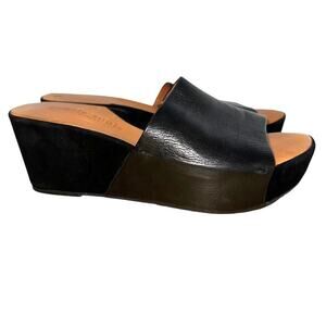 Women's Gentle Souls by Kenneth Cole Black Forella Slide Sandal, Size 9, EUC